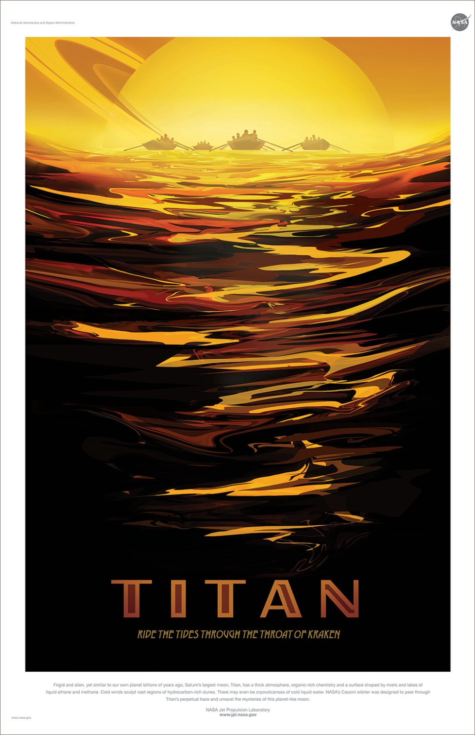 NASA / JPL - TITAN - Space Tourism Poster