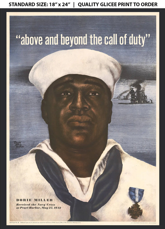 1943 US Navy recruiting poster featuring Dorie Miller