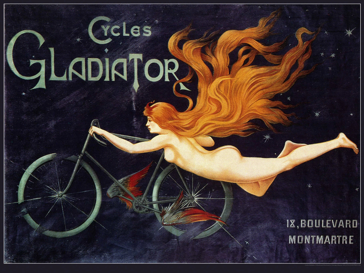 Art Nouveau - Advert - Cycles Gladiator by Georges Massias, 1895