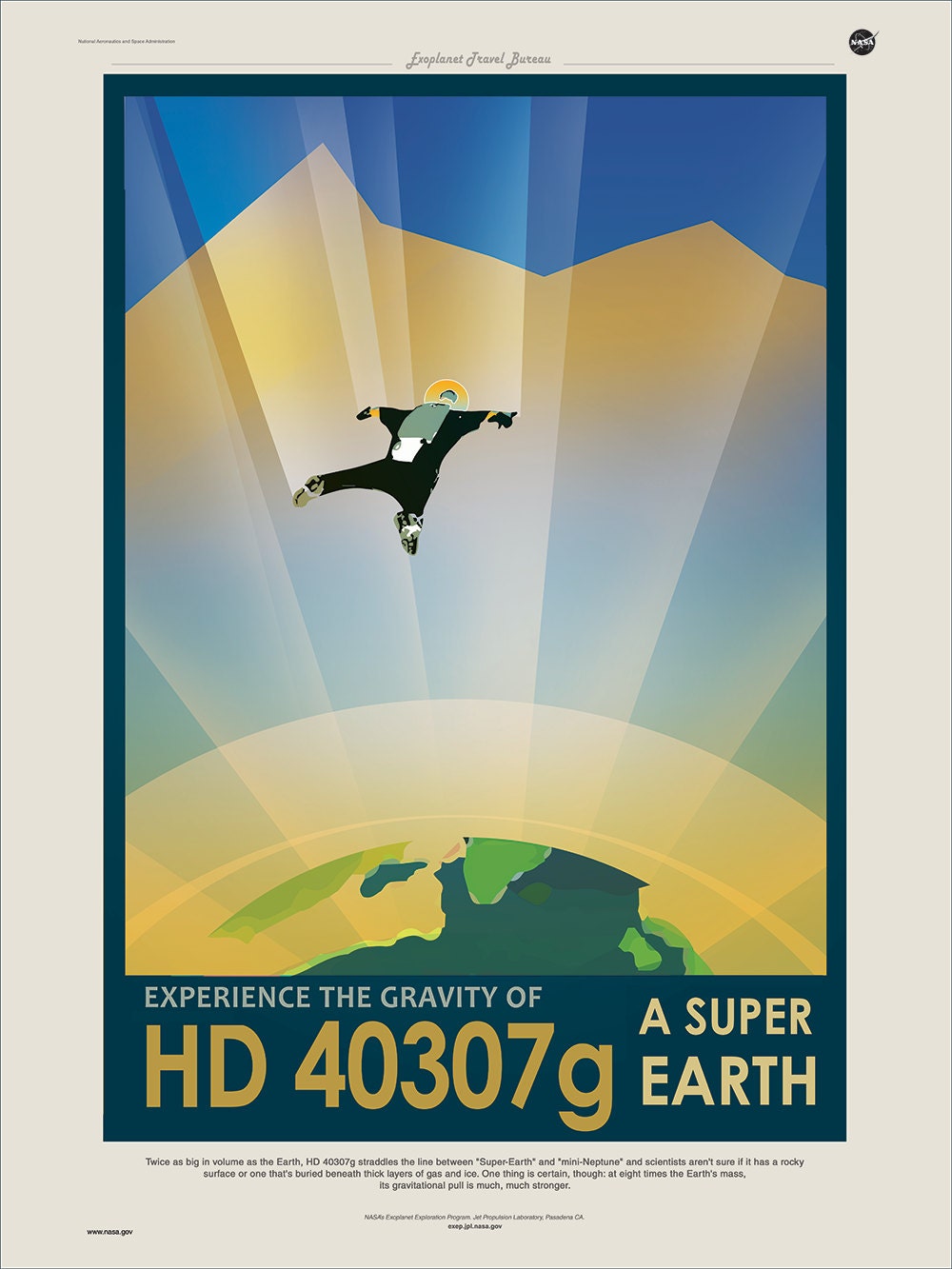 NASA / JPL - HD 40307g - Space Tourism Poster