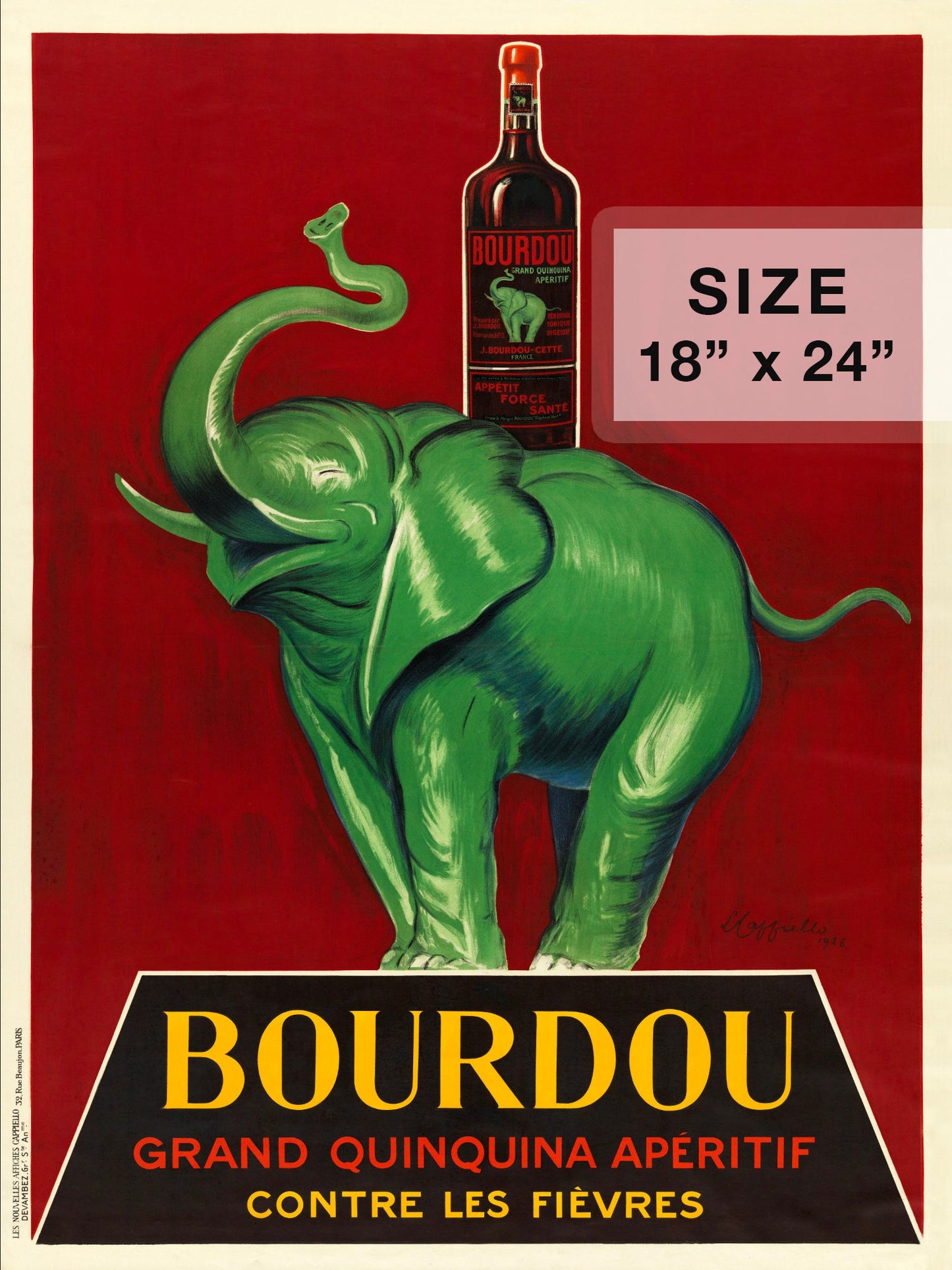 Bourdou Grand Quinquina Aperitif | 1926 |  by Leonetto Cappiello