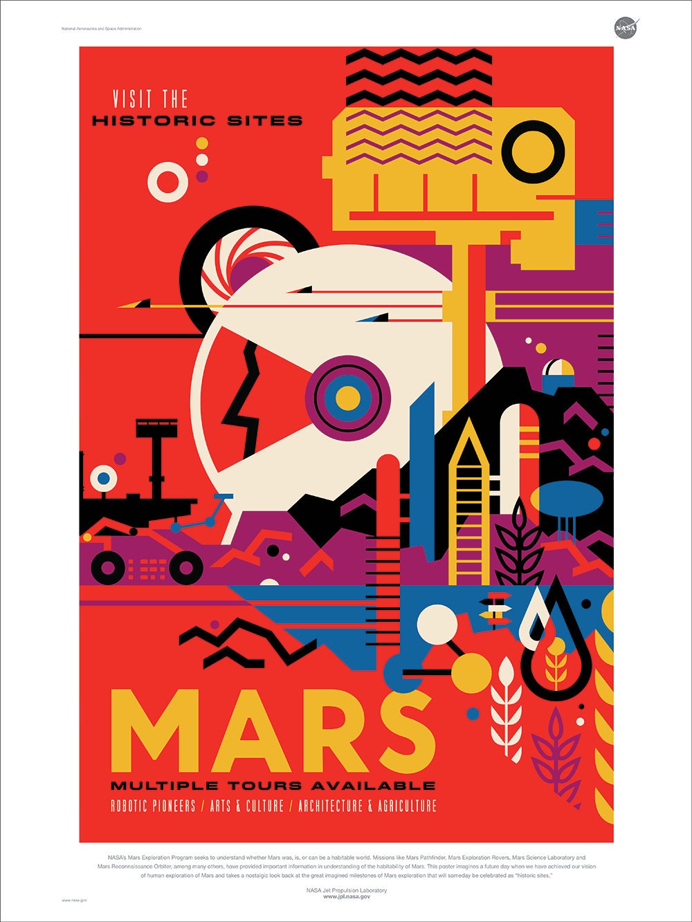 NASA / JPL - MARS - Space Tourism Poster