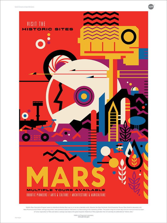 NASA / JPL - MARS - Space Tourism Poster