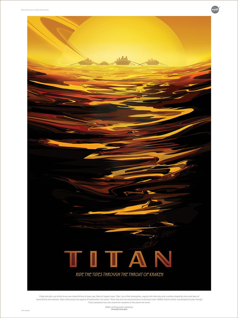 NASA / JPL - TITAN - Space Tourism Poster