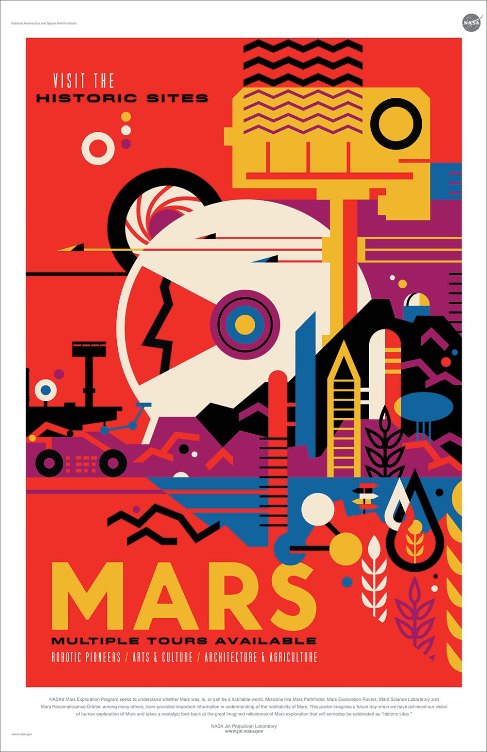 NASA / JPL - MARS - Space Tourism Poster
