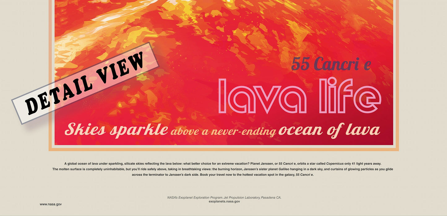 NASA / JPL - 55 Cancri e Lava Life - Space Tourism Poster