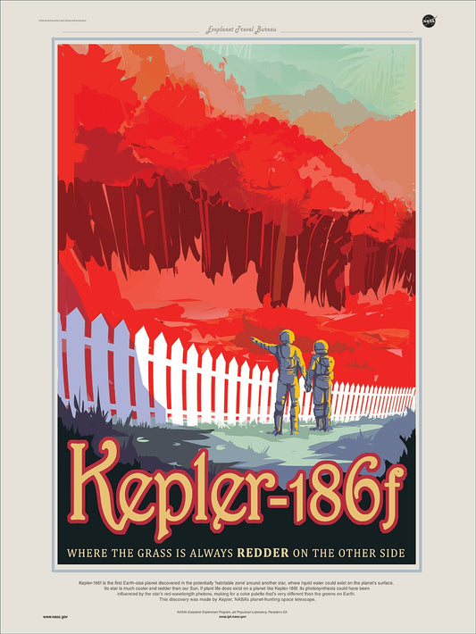 NASA / JPL - Kepler-186f - Space Tourism Poster