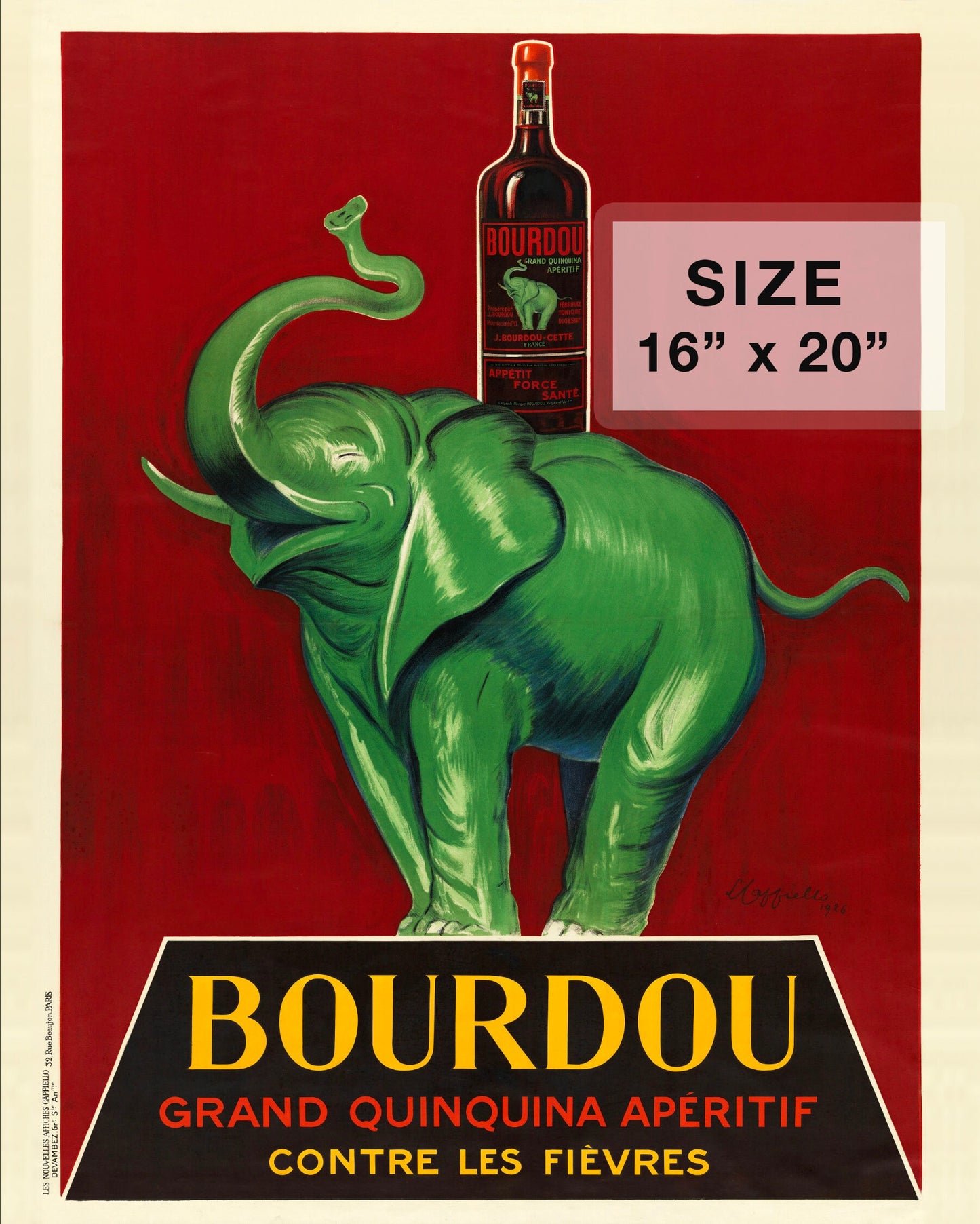 Bourdou Grand Quinquina Aperitif | 1926 |  by Leonetto Cappiello