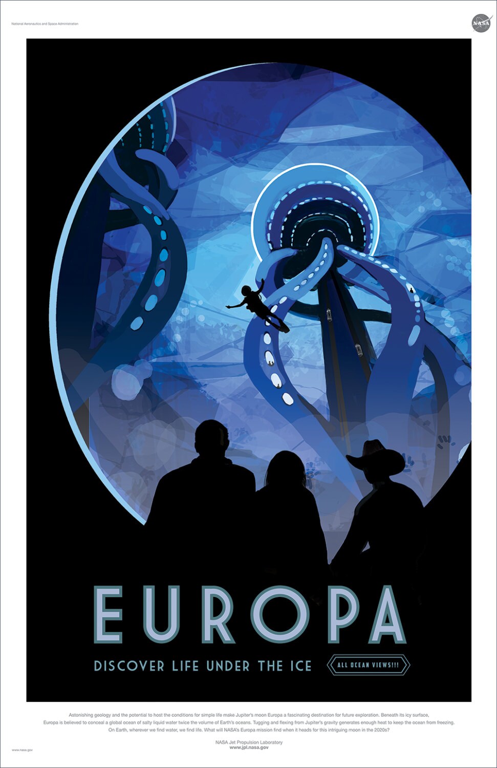 NASA / JPL - EUROPA - Space Tourism Poster