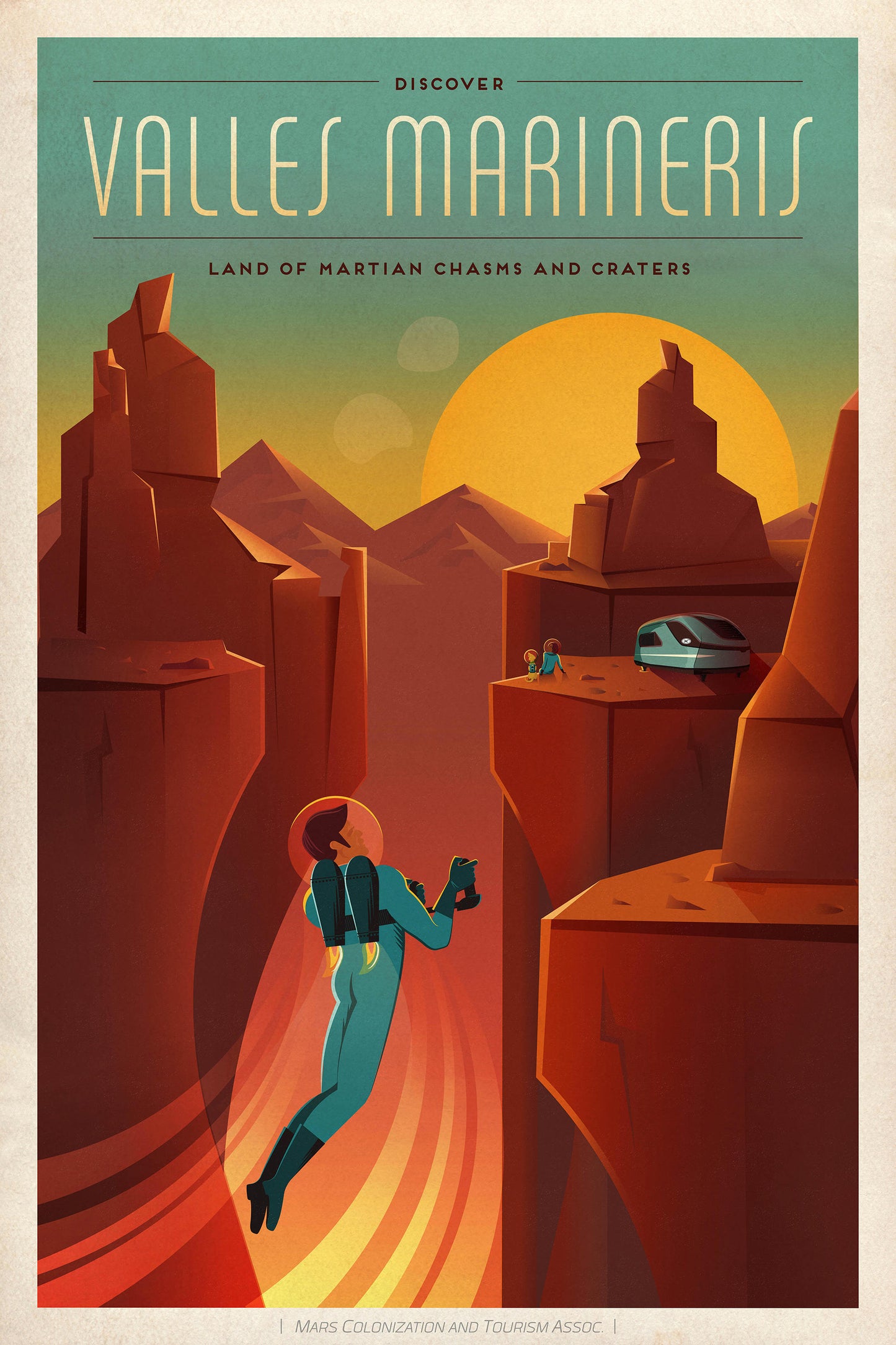 SpaceX - Mars Colony Poster Series - Valles Marineris