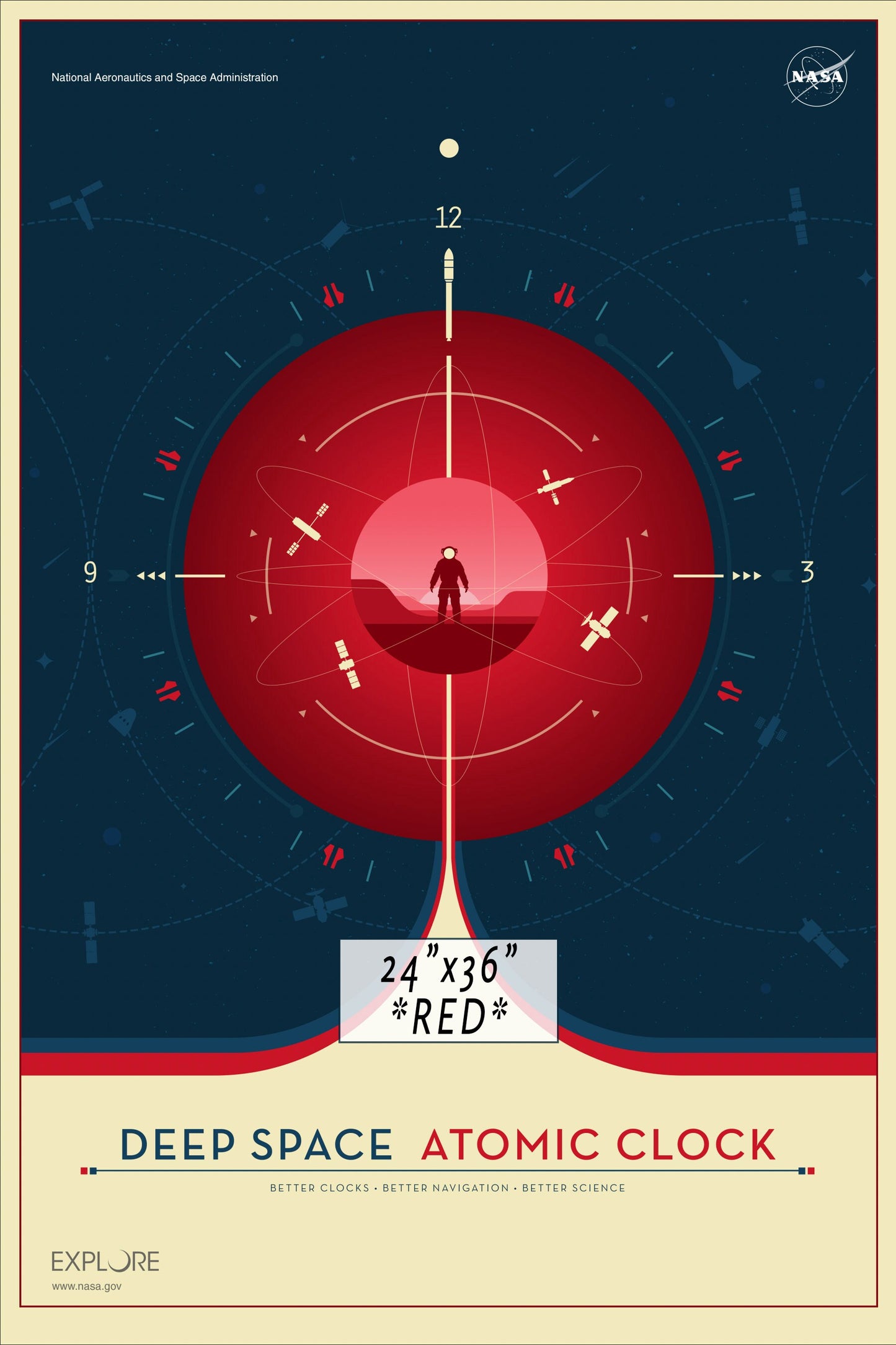NASA / JPL - Deep Space Atomic Clock Poster Series