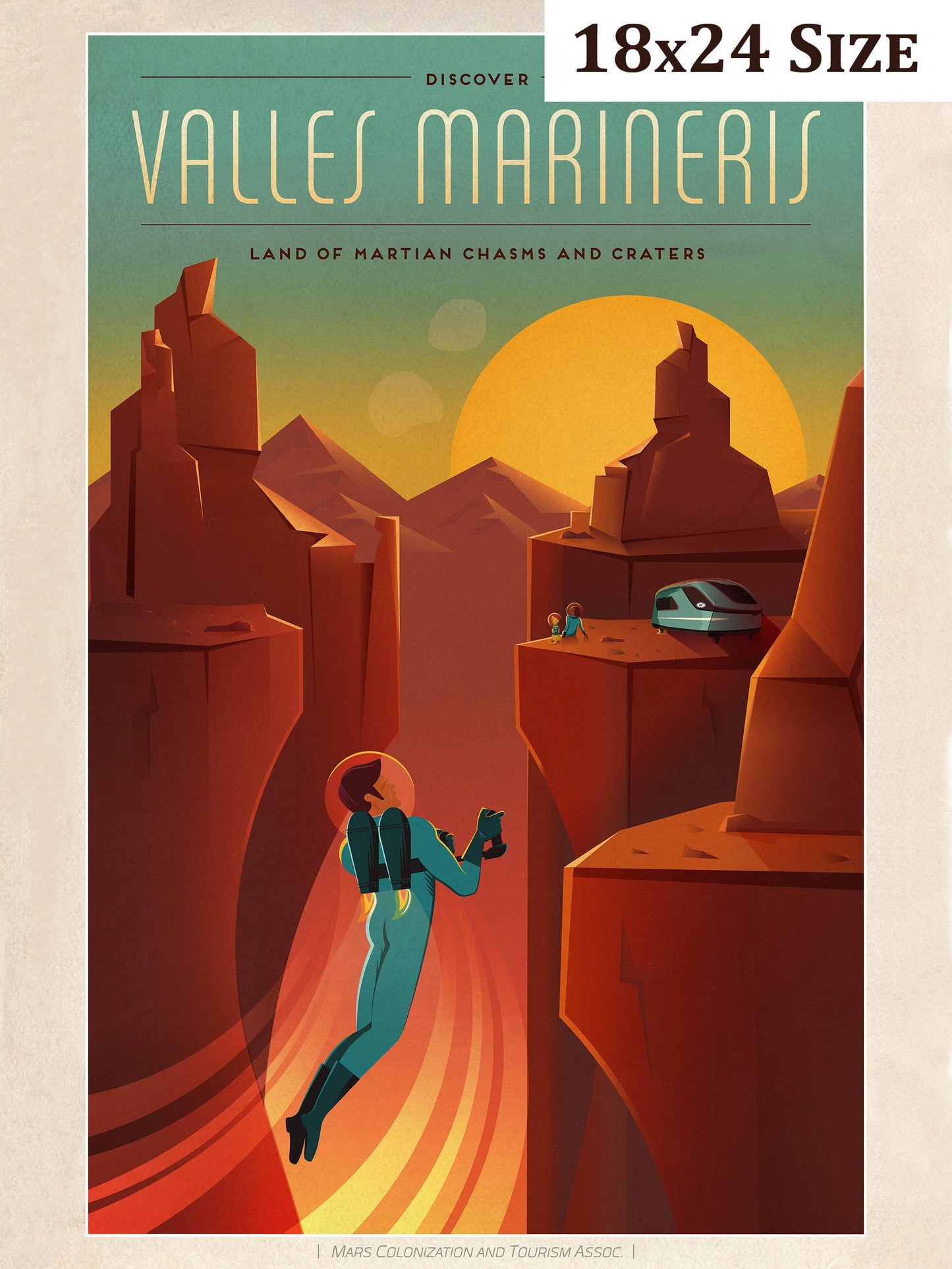 SpaceX - Mars Colony Poster Series - Valles Marineris