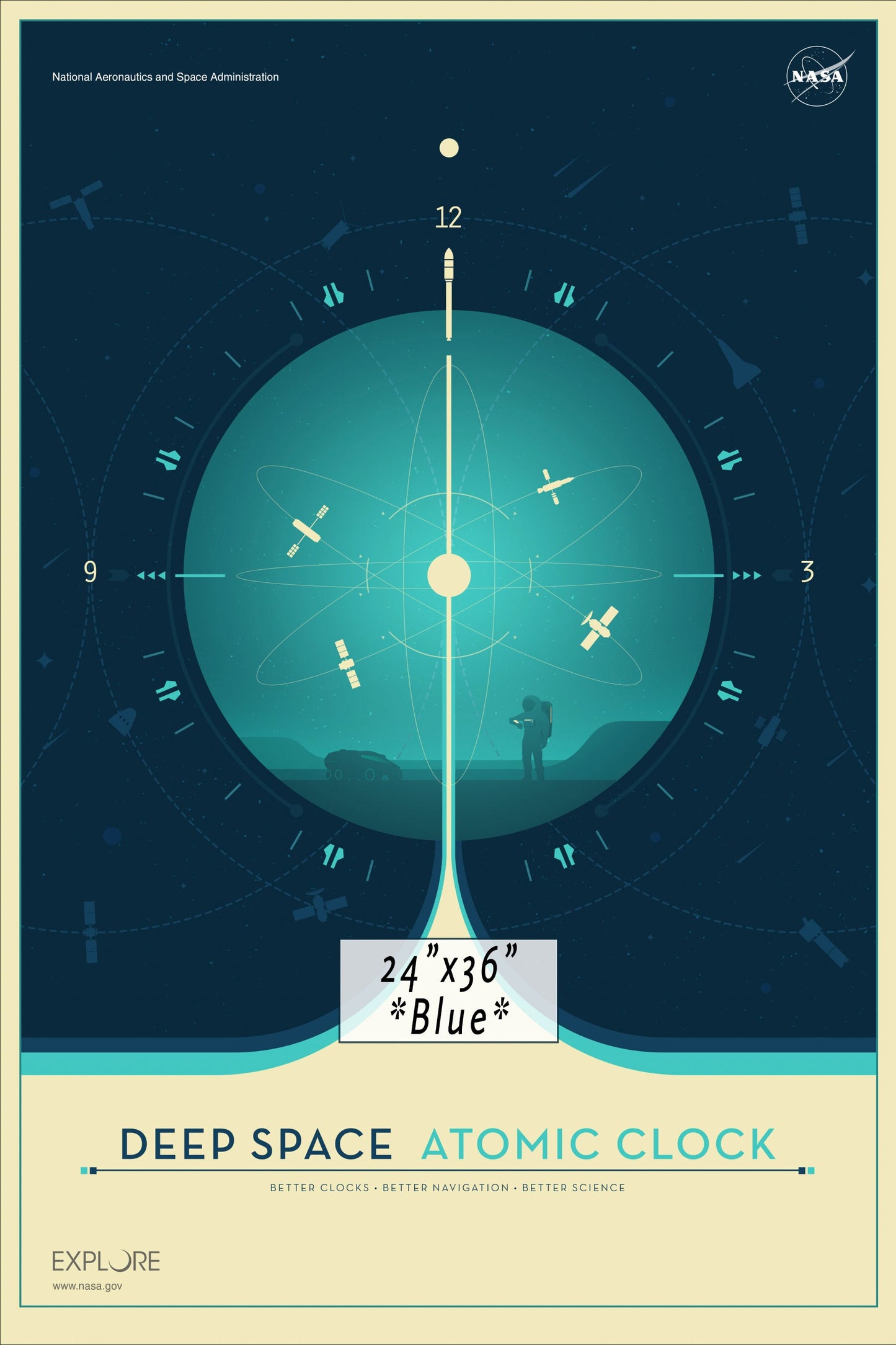 NASA / JPL - Deep Space Atomic Clock Poster Series