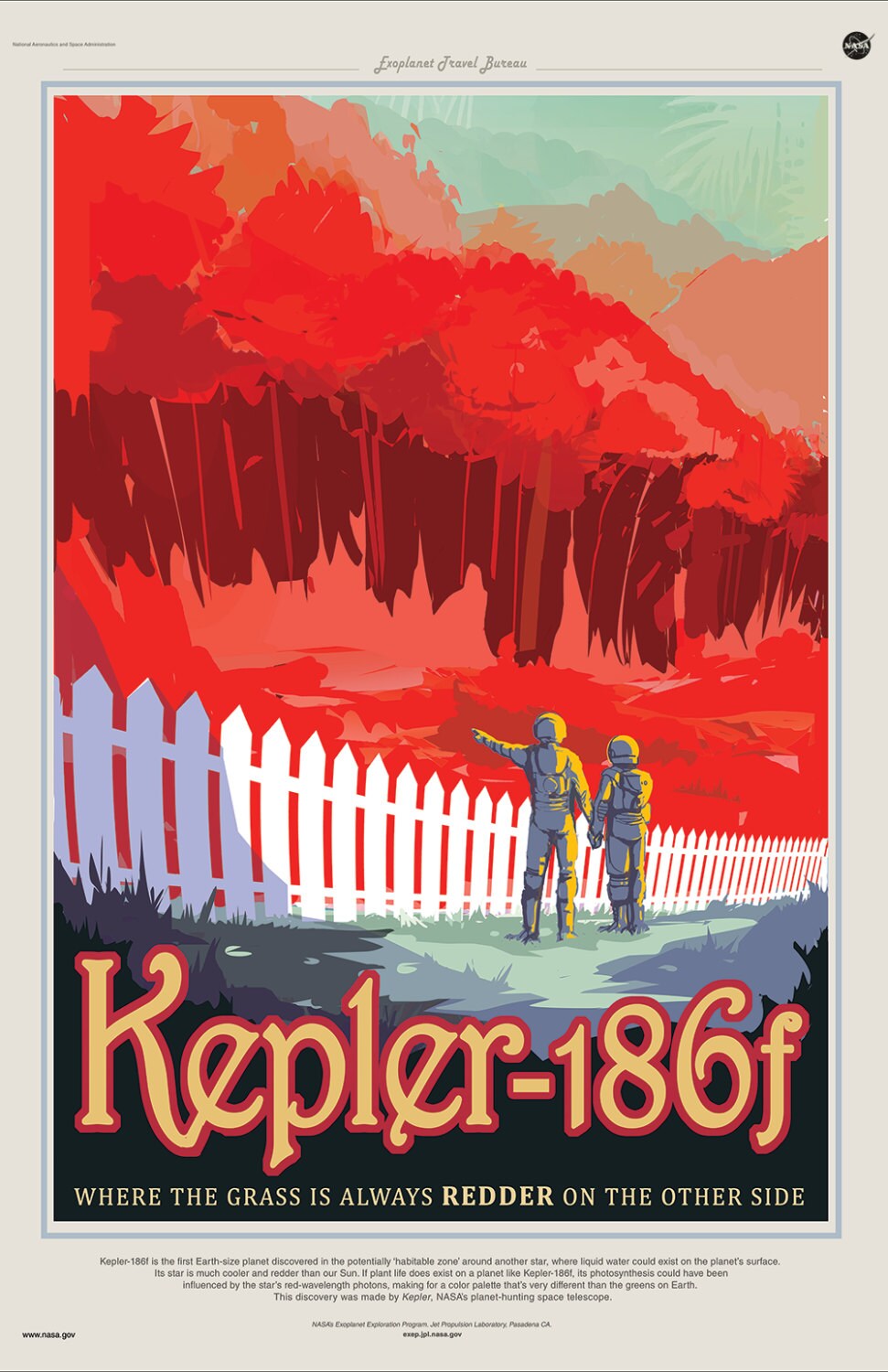 NASA / JPL - Kepler-186f - Space Tourism Poster