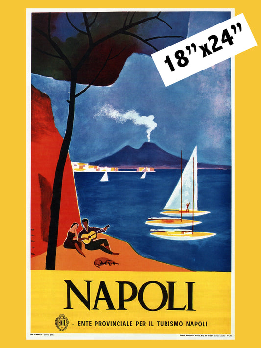 Napoli Travel Poster - 1954 - by Mario Puppo