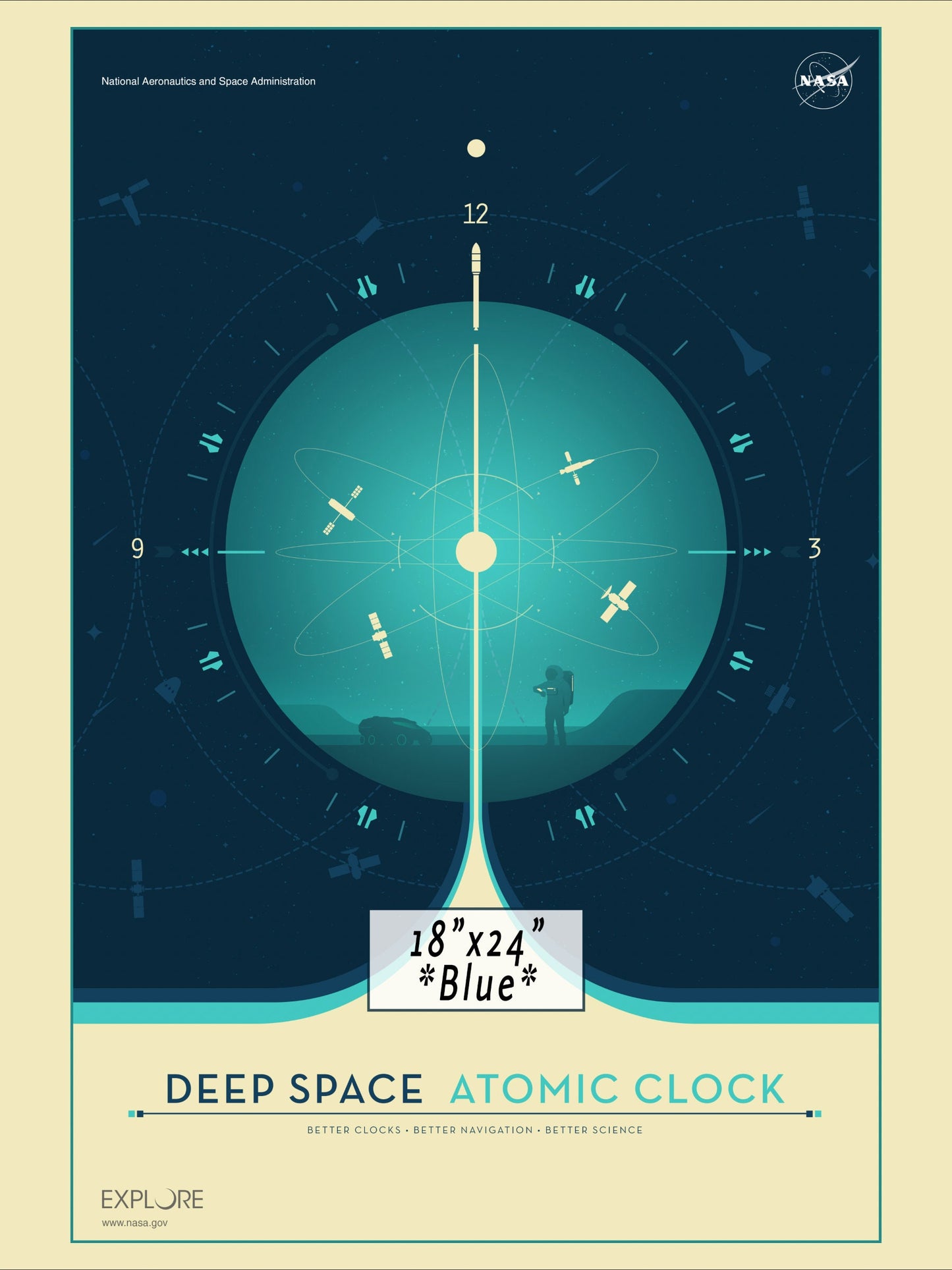 NASA / JPL - Deep Space Atomic Clock Poster Series