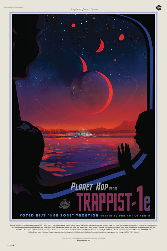 NASA / JPL - TRAPPIST 1e - Space Tourism Poster